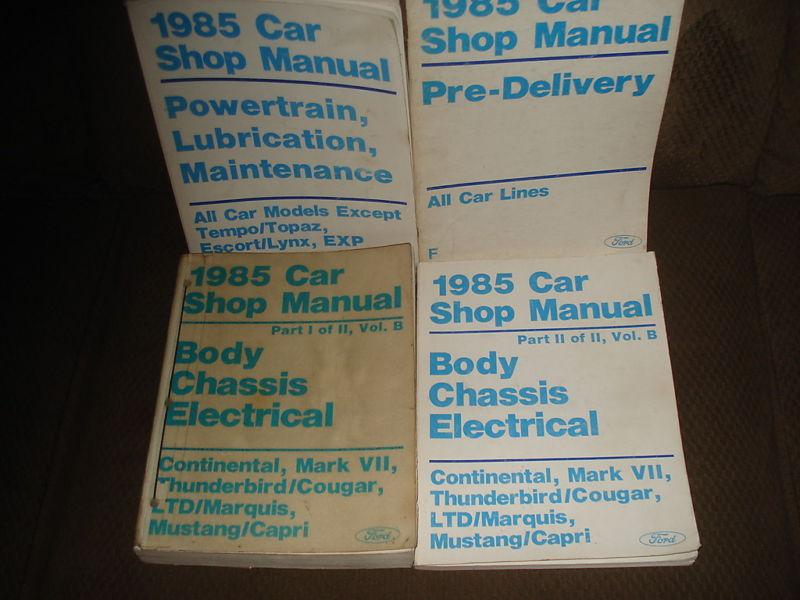 1985 ford / lincoln / mercury shop manual set book set