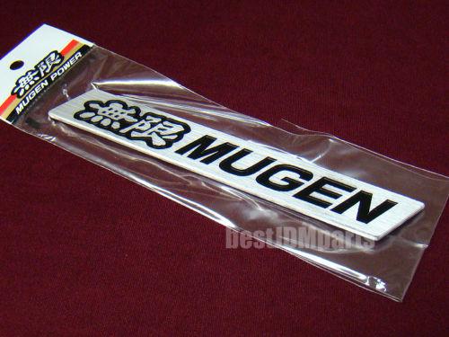 Authentic new 4 inch mugen power chrome metal plate integra honda mugen power