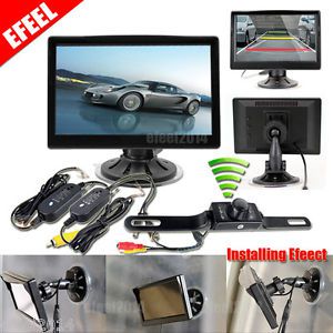 Auto on hd 5&#034; tft lcd monitor 2.4ghz ir wireless car backup rear view camera kit