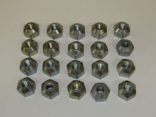 20 single sided 1&#034; hex 1/2&#034; fine thread lug nuts street stock circle track imca