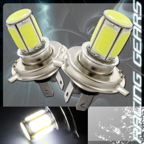 2x for nissan subaru h4 white 6 led cob plasma style low beam fog lights bulbs