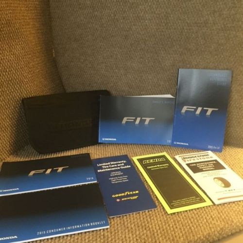 2015 honda fit oem owners manual w/ technology book, supplements &amp; case