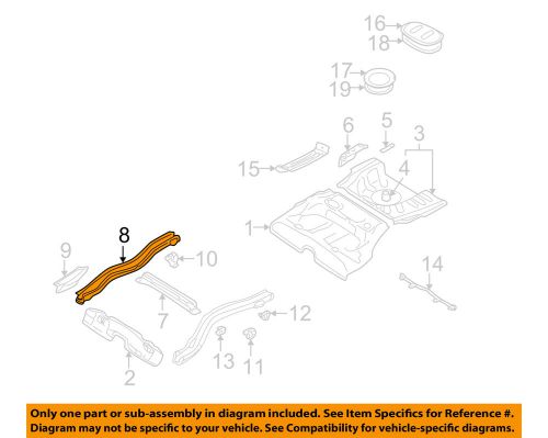 Subaru oem 02-07 impreza floor rails-rear-rail right 52150fe120