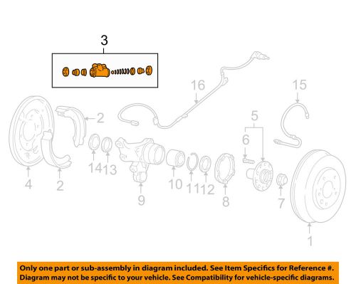 Subaru oem 93-05 impreza rear-wheel cylinder 26256aa011