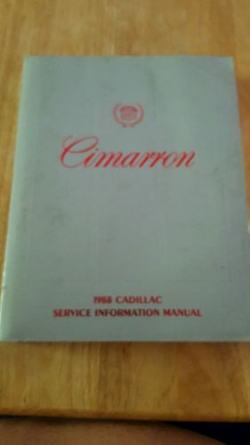 Cadillac 88&#039; cimarron complete factory  repair manual exlnt cond !!