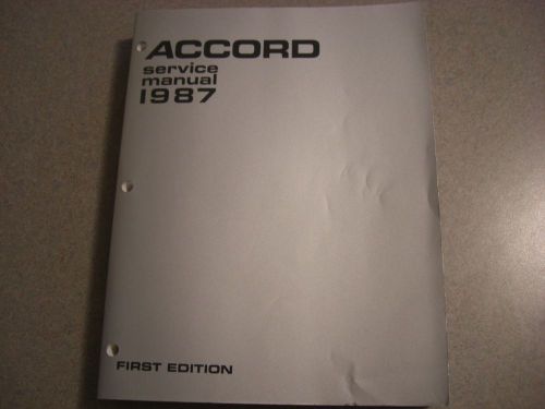 1987 honda accord original service repair shop manual (part number: 61se301)