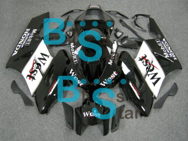 Black white fairing bodywork fit cbr 1000 rr cbr1000rr 04-05 2004-2005 set 33 w8