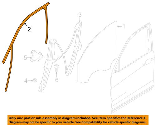 Bmw oem 11-15 x3 front door-run channel left 51337311259