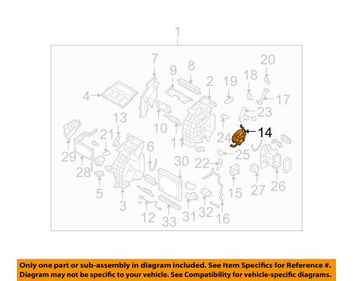 Subaru oem 08-14 tribeca 3.6l-h6 evaporator heater-mode motor 72131xa00a