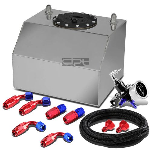 4 gallon lightweight aluminum reserved fuel tank+cap+line kit+pressure regulator