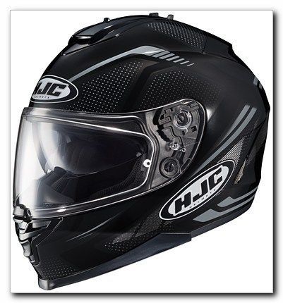 Medium hjc is-17 black spark full face motorcycle helmet drop down visor