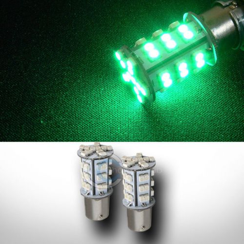 2x green 1156/ba15s 42 count smd led light bulb rear turn signal lamp 3497 5007