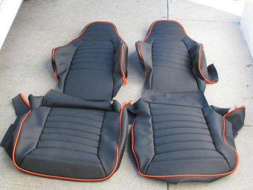 Porsche 911 912 76-84 seat kit new upholstery black kit german vinyl custom