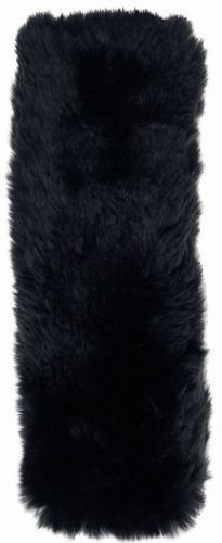 Fuzzy black sheepskin like seat belt cover shoulder pad for car-truck-auto