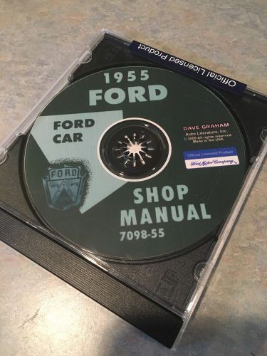 1955 ford car repair shop manual cd thunderbird fairlane mainline customline 55