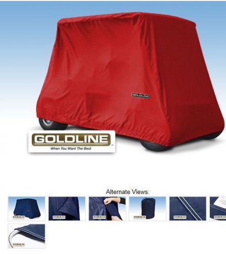 Goldline premium 2 person passenger golf car cart storage cover, red