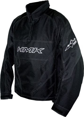 Hmk mens black throttle pullover windproof/waterproof snowmobile jacket