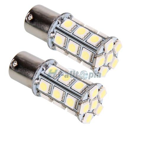 2pcs 1156 24 smd led 5050 car white turn signal light lamp bulb us hi-14