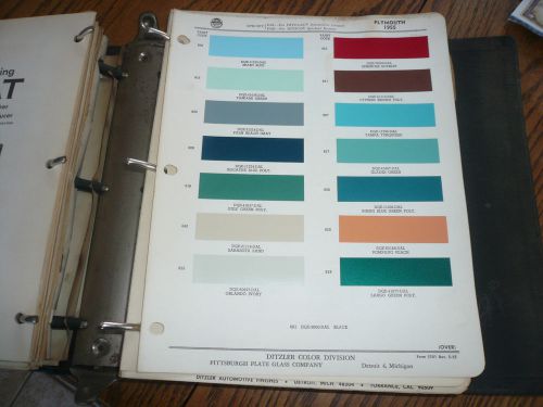 1955 plymouth ditzler ppg color chip paint sample - vintage