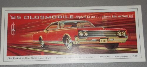 1965 oldsmobile literature 98 starfire jetstar cutlass supper dynamic 88 f-85