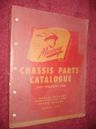 1939-1948 mercury chassis parts catalog / parts book  39 47 48 /  original item!