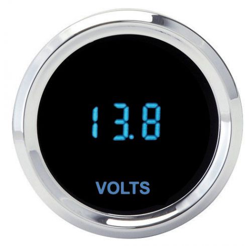 Dakota digital universal solarix round voltmeter gauge blue display slx-05-1 new