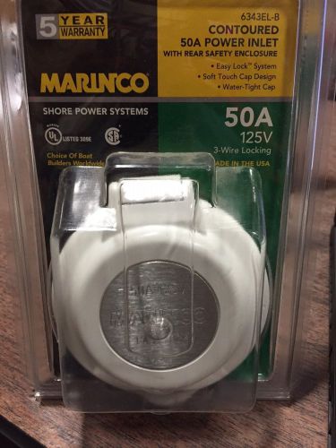 Marinco 6343el-b marine 3-wire locking shorepower inlet 125v 50a  - 4 to sell