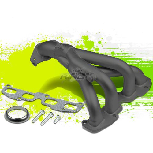 Black coated steel manifold exhaust header for 02-06 nissan altima l31 qr25de