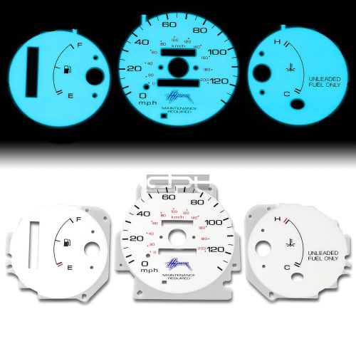 Indiglo glow gauge+harness white face for 96-00 honda civic cx/dx/lx auto d16y7