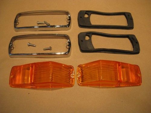 Mg 70-74-1/2 &#034;new&#034;  lucas flasher/marker lamp lens set mgb mgbgt triumph