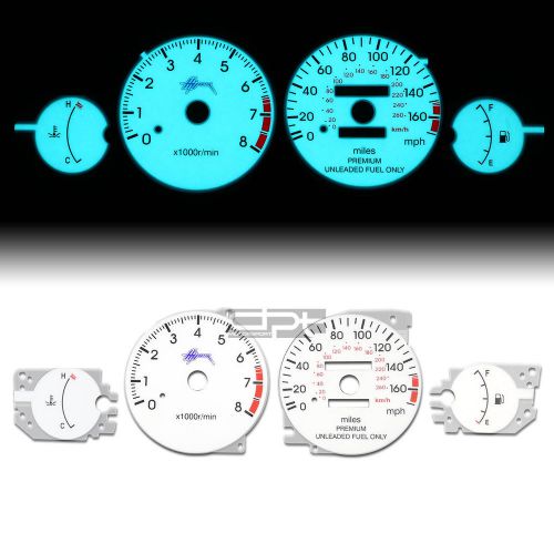 Indiglo glow gauge+harness white face for 95-99 mitsubishi eclipse non-turbo na