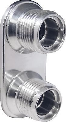 Rpc r1004 billet aluminum firewall bulkhead 2-port (1l/1l) polished