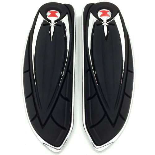 Chrome front footpegs cover for harley electra glides road glides road king tour