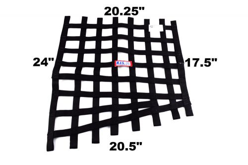 Rjs racing sfi 27.1  black ribbon loop window net 20.25 x 17.5 x 20.5 x 24