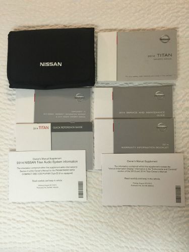 2014 nissan titan factory owners manual set with case free shipping