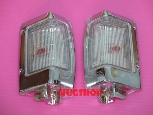 Chrome parking light corner side for nissan pickup truck d21 hardbody 90-97 l+r