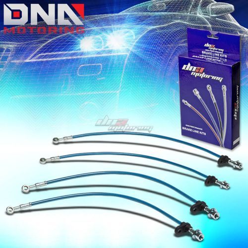 94-99 celica t200 gt st204 blue stainless steel braided hose brake line/cables