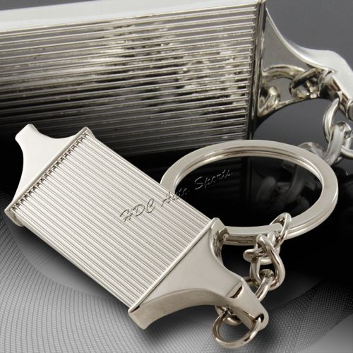 Universal mini turbo boost fmic front mount intercooler style key chain ring fob