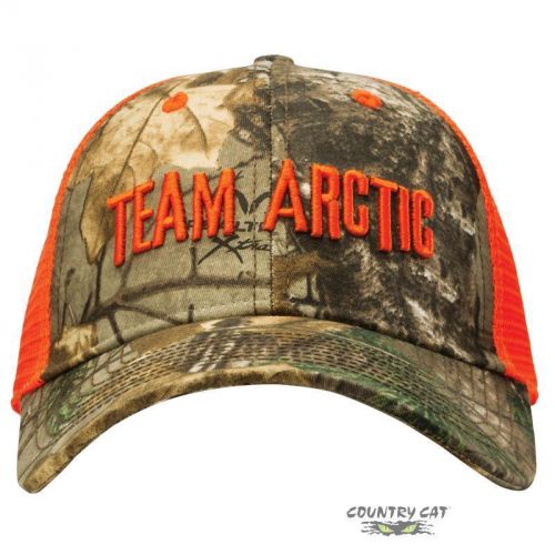 Arctic cat team arctic camo with mesh back cap – orange with camo - 5263-117