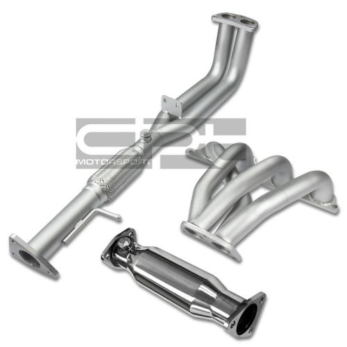 Ceramic coated exhaust header+test pipe cat converter fits prelude si h23a1