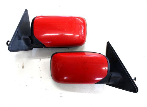 Bmw e36 sedan oem red power mirrors set left right heated brillantrot 325 323