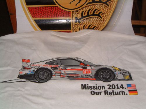 Porsche north america porsche racing, le mans event white t-shirt usa s euro m