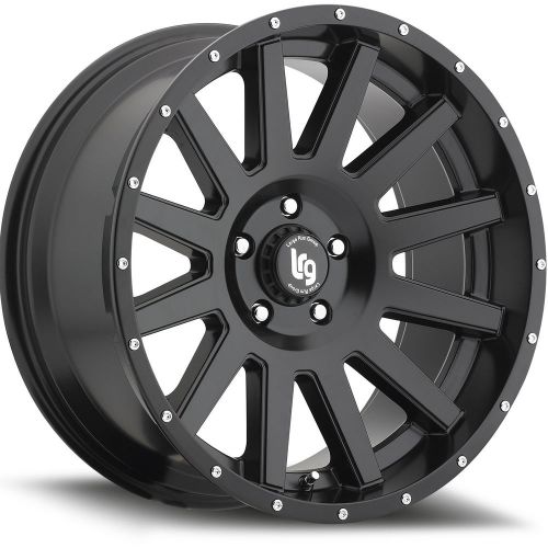 20x9 black lrg 107 6x135 +18 wheels atturo trail blade mt lt285/50r20 tires