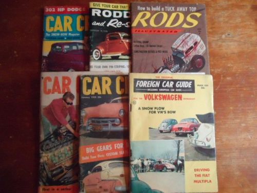 Lot of 6 vintage car craft the show how magazine rods foreign car guide  custom