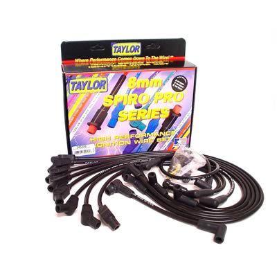 Taylor spark plug wires spiro-pro 8mm black straight boots dodge/jeep 5.2/5.9l