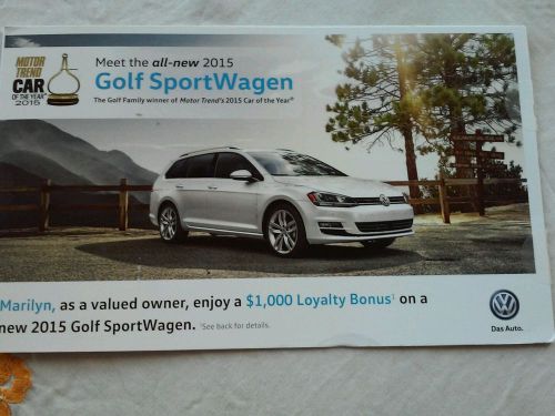 2015 vw golf sportwagen gas or clean diesel tdi brochure advertisement last ad