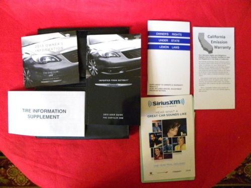 2013 chrysler 200 fwd user guide &amp; user cd/dvd  w/factory case