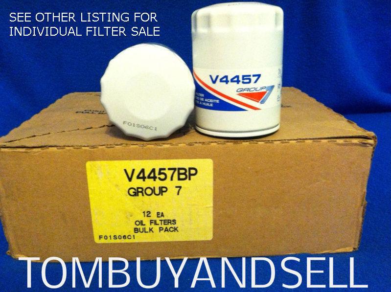 Group 7 v4457 oil filter new case lot of 12