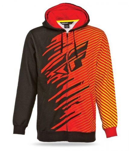 Fly racing shock mens zip up hoody red/black