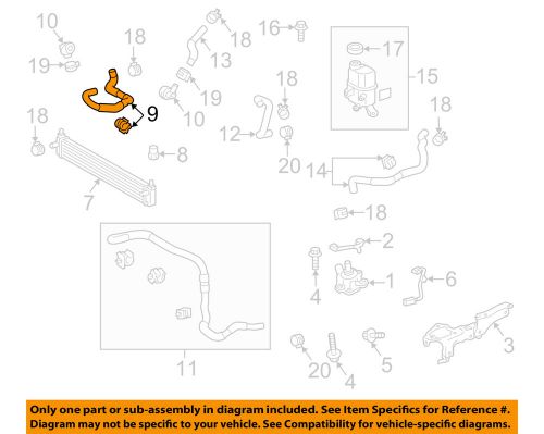 Toyota oem 10-15 prius 1.8l-l4 inverter cooling-upper hose g922547021